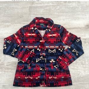 Ralph Lauren astec top blouse red blue woman m